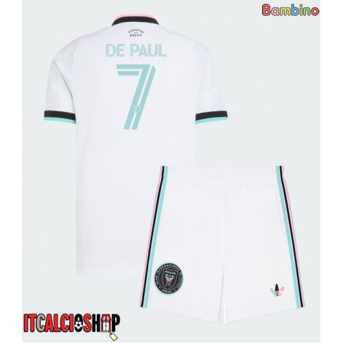 Inter Miami Rodrigo De Paul #7 Terza Maglia Bambino 2026-27 Manica Corta (+ Pantaloni corti)